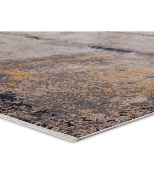 Vibe by Jaipur Living Trevena Abstract Gray/ Gold Area Rug (8'10"X12'7")