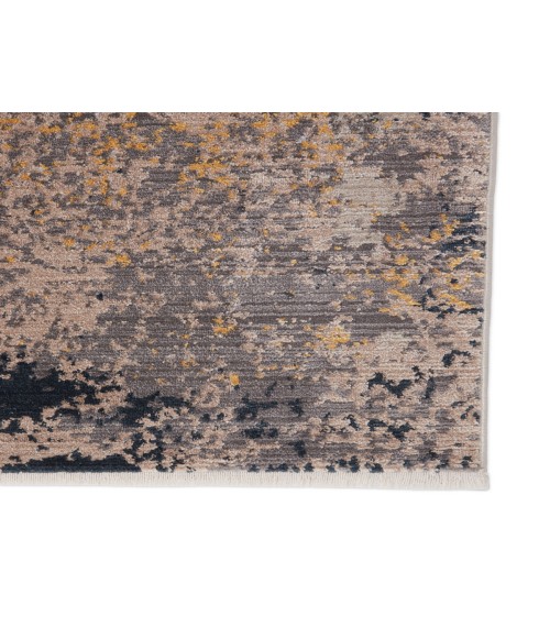 Vibe by Jaipur Living Trevena Abstract Gray/ Gold Area Rug (8'10"X12'7")