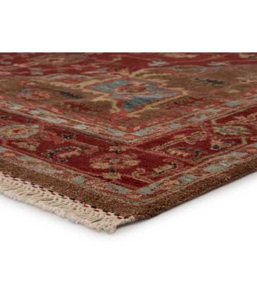 Artemis by Jaipur Living York Hand-Knotted Medallion Red/ Brown Area Rug (9'X12')