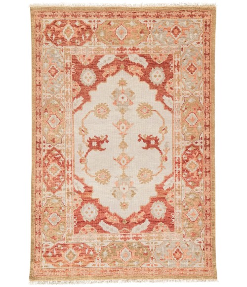 Artemis by Jaipur Living Azra Hand-Knotted Floral Red/ Tan Area Rug (9'X12')