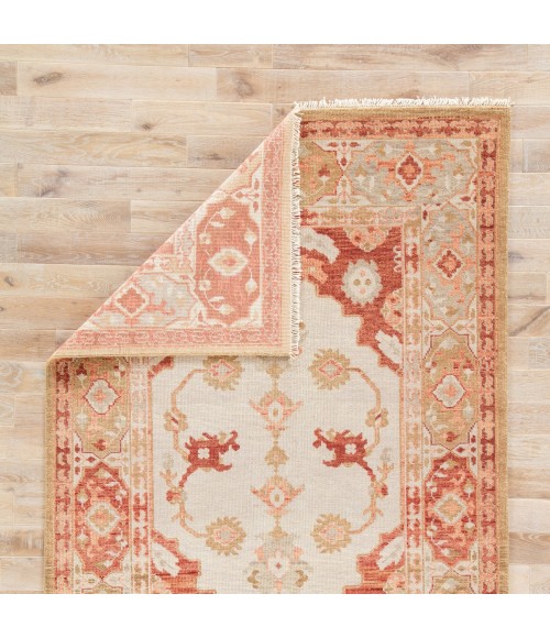 Artemis by Jaipur Living Azra Hand-Knotted Floral Red/ Tan Area Rug (9'X12')