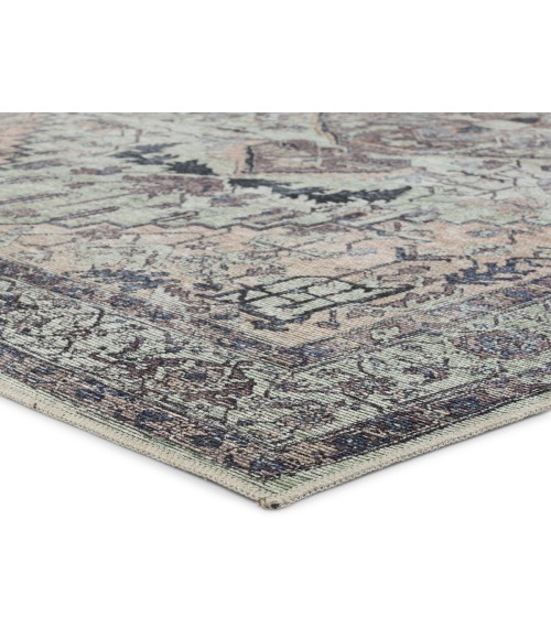 VIN04 Abbott Rug Vibe by Jaipur Living Abbott Medallion Green/ Dark Brown Area Rug 7'10"X10'