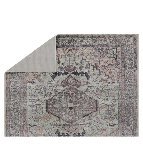 VIN04 Abbott Rug Vibe by Jaipur Living Abbott Medallion Green/ Dark Brown Area Rug 7'10"X10'