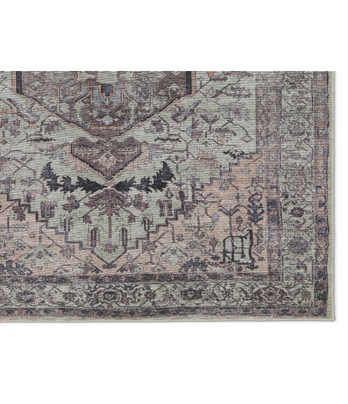 VIN04 Abbott Rug Vibe by Jaipur Living Abbott Medallion Green/ Dark Brown Area Rug 7'10"X10'