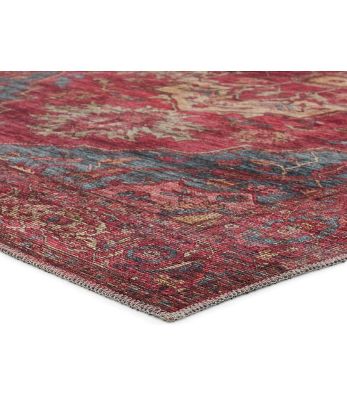 VIN06 Gloria Rug Vibe by Jaipur Living Gloria Medallion Red/ Blue Area Rug 5'3"X8'