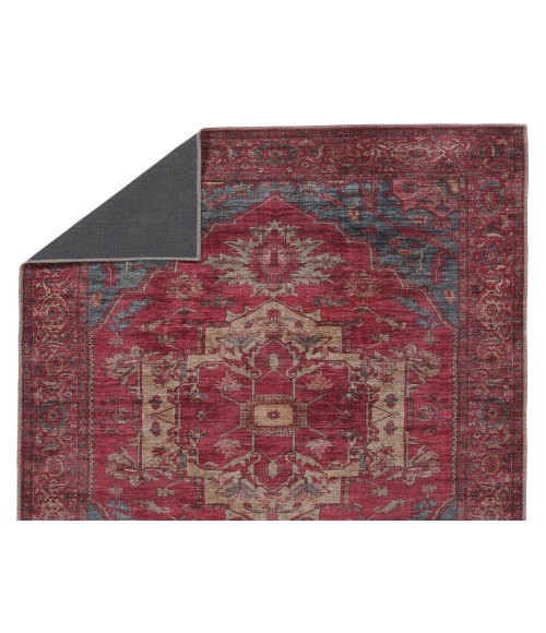 VIN06 Gloria Rug Vibe by Jaipur Living Gloria Medallion Red/ Blue Area Rug 5'3"X8'