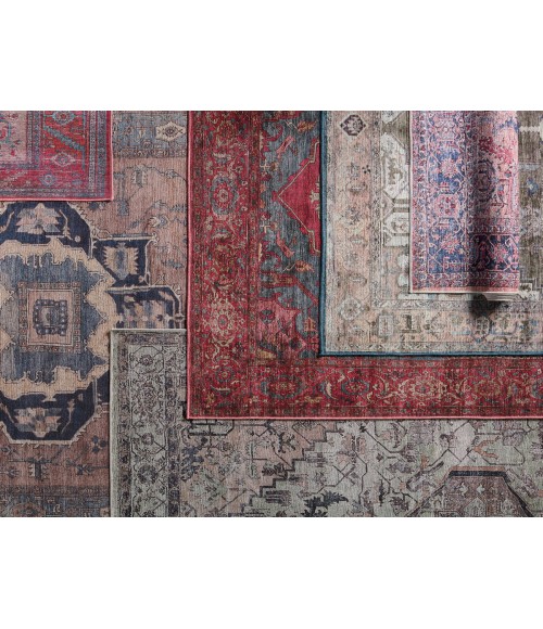 VIN06 Gloria Rug Vibe by Jaipur Living Gloria Medallion Red/ Blue Area Rug 5'3"X8'