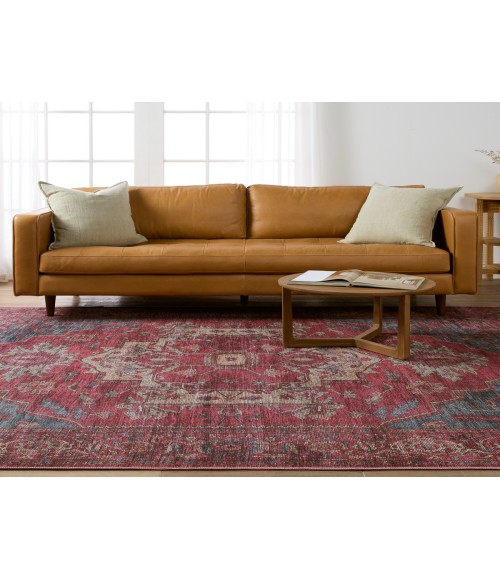 VIN06 Gloria Rug Vibe by Jaipur Living Gloria Medallion Red/ Blue Area Rug 5'3"X8'