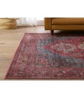 VIN06 Gloria Rug Vibe by Jaipur Living Gloria Medallion Red/ Blue Area Rug 5'3"X8'