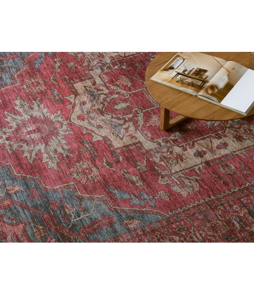 VIN06 Gloria Rug Vibe by Jaipur Living Gloria Medallion Red/ Blue Area Rug 5'3"X8'