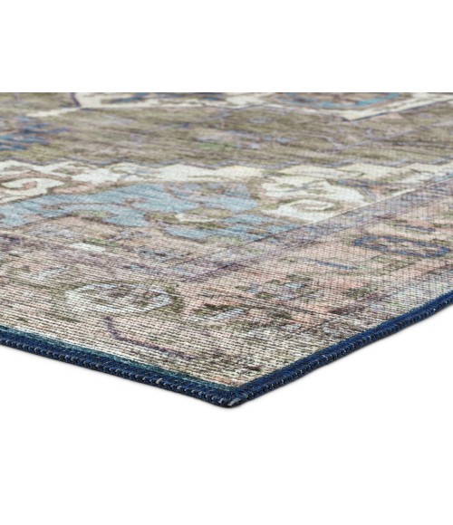 VIN07 Chaplin Rug Vibe by Jaipur Living Chaplin Medallion Green/ Blue Area Rug 7'10"X10'