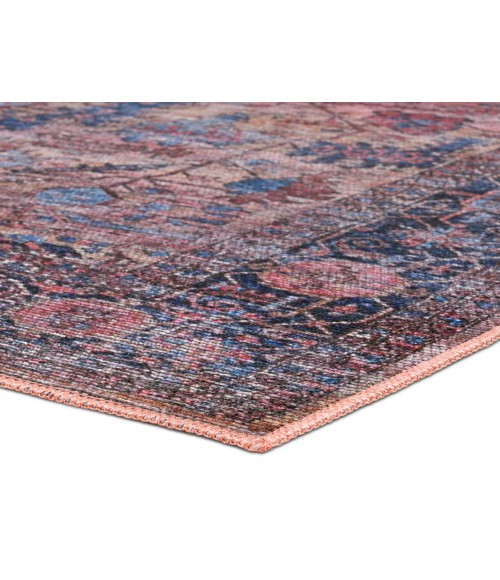 VIN08 Ainsworth Rug Vibe by Jaipur Living Ainsworth Medallion Blue/ Pink Area Rug 5'3"X8'