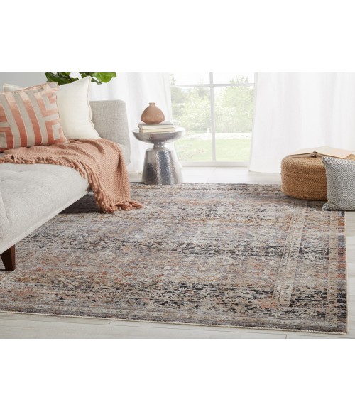 Valentia Area Rug Jaipur Living Elio Oriental Gray/ Black Area Rug (6'X9')