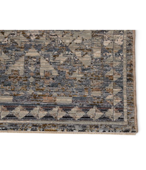 Valentia Area Rug Jaipur Living Cashel Tribal Gray/ Dark Blue Runner Rug (2'5"X10')