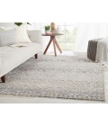Valentia Area Rug Jaipur Living Cashel Tribal Gray/ Dark Blue Runner Rug (2'5"X10')