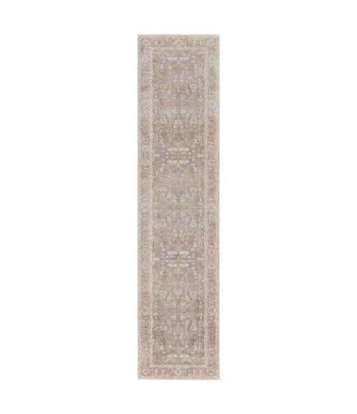 Valentia Area Rug Jaipur Living Amaris Oriental Gray/ Cream Runner Rug (2'5"X10')