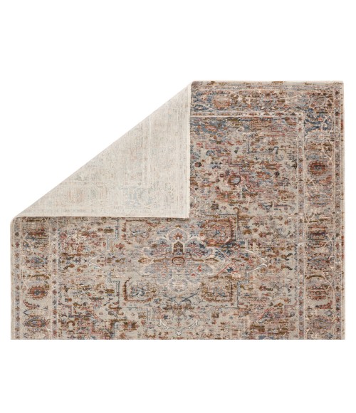 Valentia Area Rug Jaipur Living Pierce Medallion Gray/ Multicolor Runner Rug (2'5"X10')
