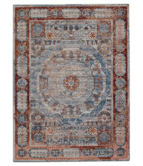 Jaipur Living Arcadia Medallion Blue/ Red Runner Rug (2'5"X10')
