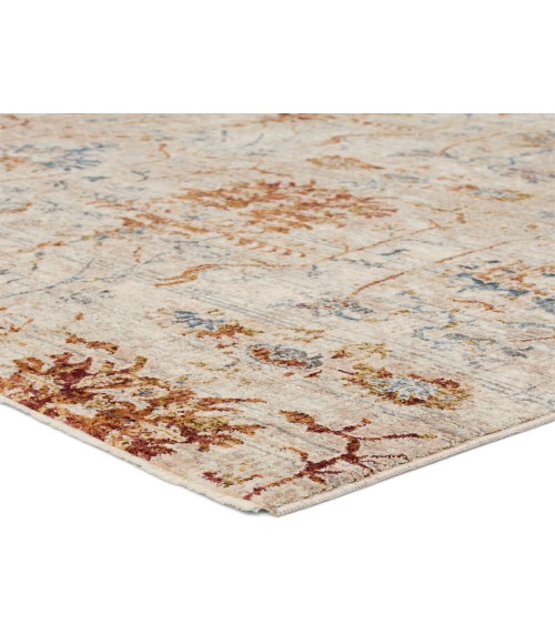VLN23 Ozella Rug Jaipur Living Ozella Trellis Taupe/ Red Runner Rug 2'5"X10'