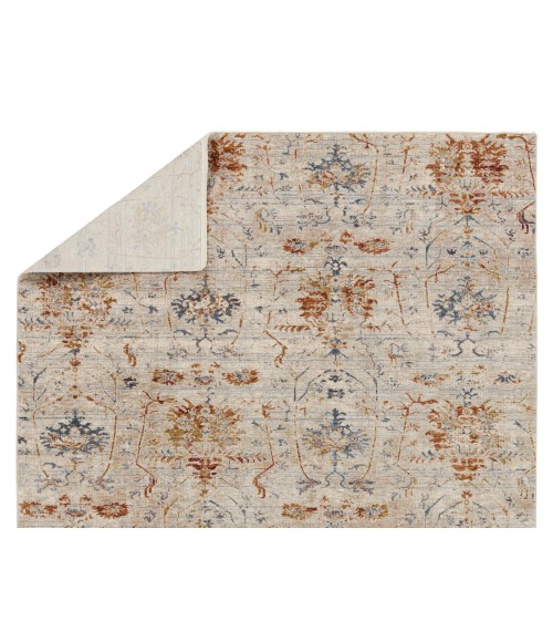 VLN23 Ozella Rug Jaipur Living Ozella Trellis Taupe/ Red Runner Rug 2'5"X10'
