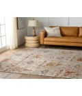 VLN23 Ozella Rug Jaipur Living Ozella Trellis Taupe/ Red Runner Rug 2'5"X10'
