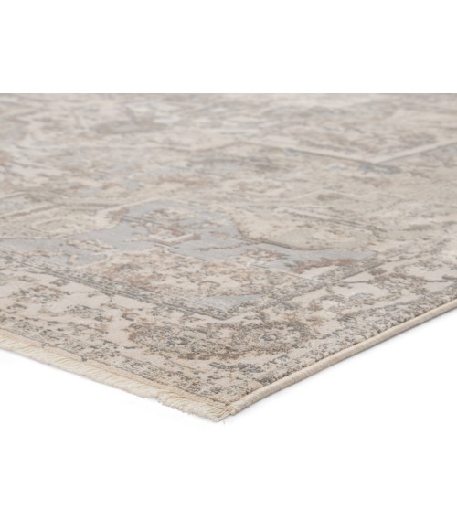 Vienne Area Rug Jaipur Living Alain Medallion Gray/ Cream Area Rug (9'6"X12'6")