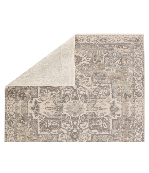 Vienne Area Rug Jaipur Living Alain Medallion Gray/ Cream Area Rug (9'6"X12'6")