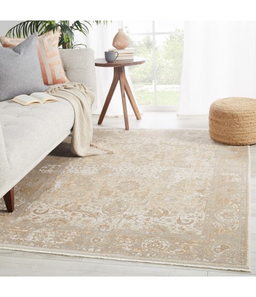 Jaipur Living Baptiste Oriental Taupe/ Cream Runner Rug (2'6"X12')
