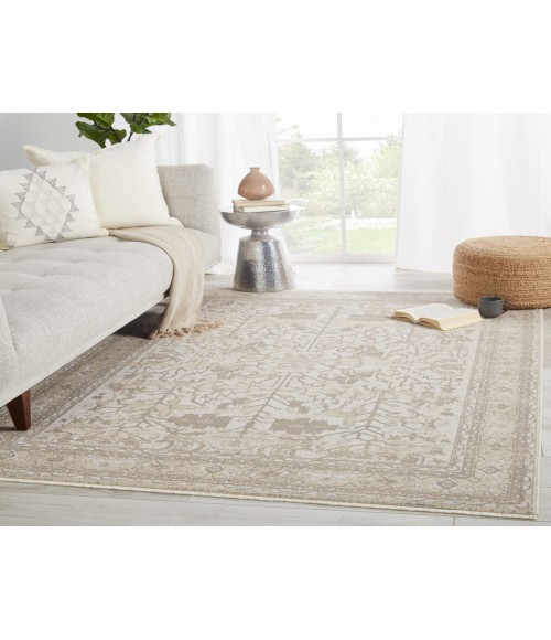 Vienne Area Rug Jaipur Living Valentin Oriental Cream/ Light Gray Area Rug (5'X7'6")