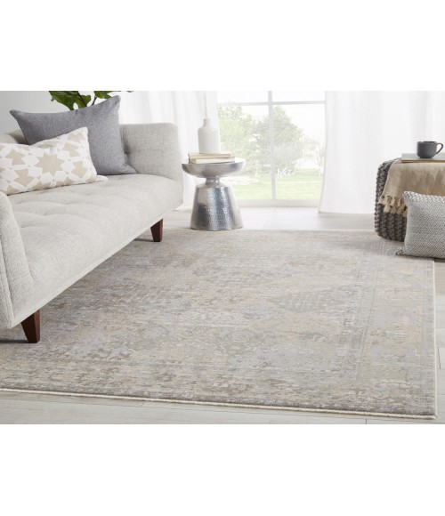 Jaipur Living Lourdes Trellis Gray/ Cream Runner Rug (2'6"X12')