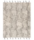 Nikki Chu by Jaipur Living Montblanc Handmade Geometric Ivory/ Gray Area Rug (9'X12')