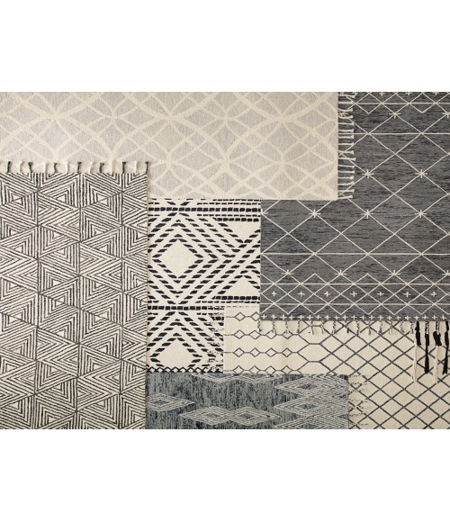 Nikki Chu by Jaipur Living Montblanc Handmade Geometric Ivory/ Gray Area Rug (9'X12')
