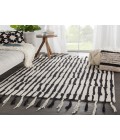 Nikki Chu by Jaipur Living Saville Handmade Tribal Black/ Ivory Area Rug (2'X3')