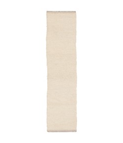 Jaipur Living Alondra Handmade Solid Cream/ Light Gray Runner Vst01 Area Rug 3 ft. X 12 ft. Runner