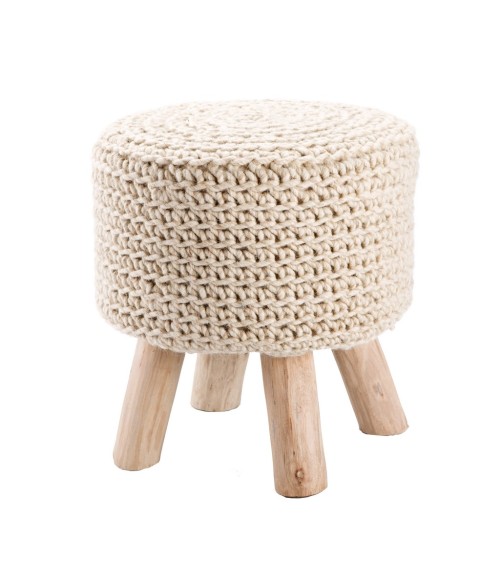 WESTPORT RUG Jaipur Living Montana Knitted Cream Stool
