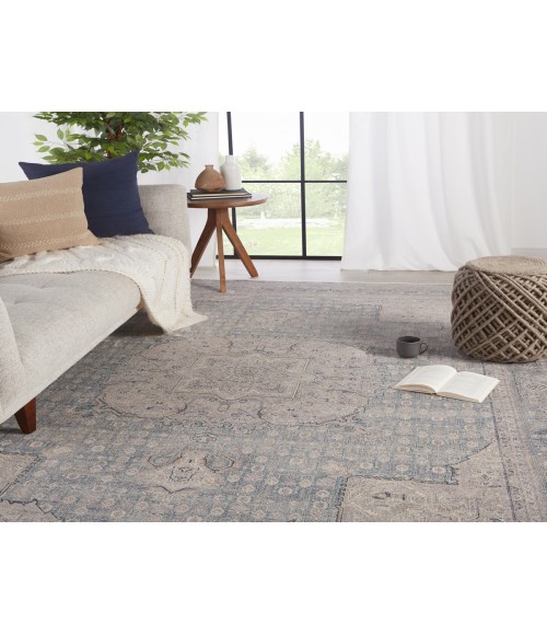 Winsome Area Rug Jaipur Living Epsilon Medallion Blue/ Gray Area Rug (7'10"X9'10")
