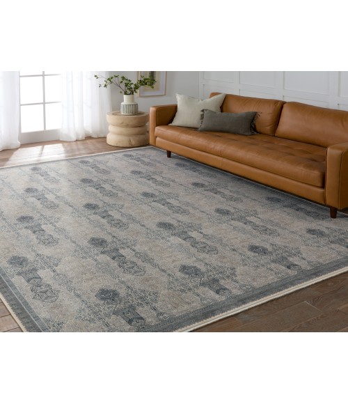 WNO07 Beaumont Rug Jaipur Living Beaumont Trellis Blue/ Tan Area Rug 10'X13'