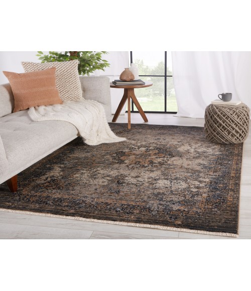 Zefira Area Rug Vibe by Jaipur Living Enyo Medallion Dark Blue/ Gold Area Rug (8'X10'6")
