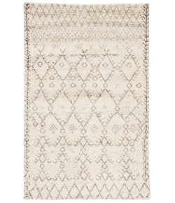 Jaipur Living Zola Hand-Knotted Geometric Ivory/ Brown Zui01 Area Rug 5 ft. X 8 ft. Rectangle