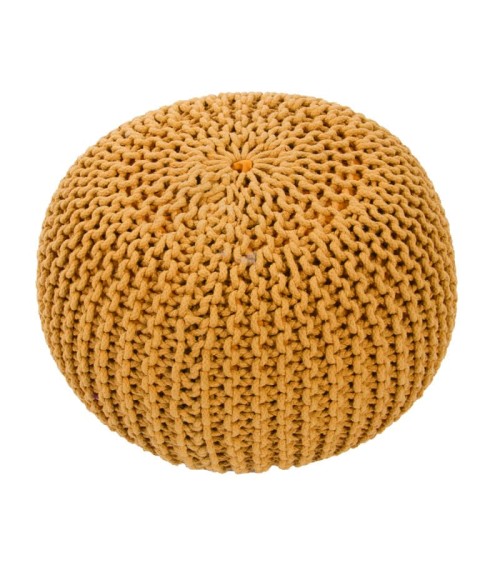 SPECTRUM POUF RUG Jaipur Yellow Silk Living Spectrum Pouf Stp01 Corn 20 x 14 Cylind