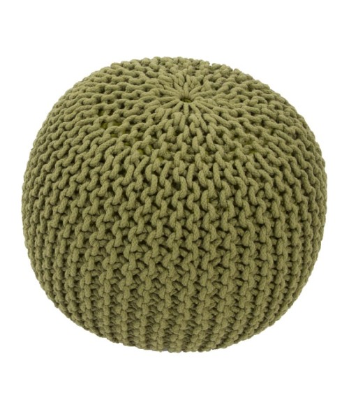 SPECTRUM POUF RUG Jaipur Green Cotton Living Spectrum Pouf Stp03 Fern 20 x 14 Cylindrical