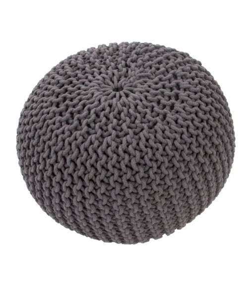 SPECTRUM POUF RUG Jaipur Grey Cotton Living Spectrum Pouf Stp04 Steele Gray 20 x 14 Cyli