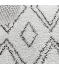 ALASKA SHAG Area Rug Beni Moroccan Style Diamond Shag Ivory/Dark Gray 4 ft. x 6 ft. Area Rug