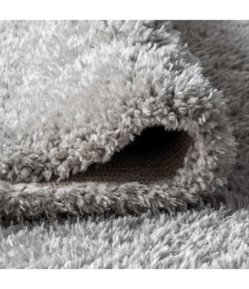 ALASKA SHAG Area Rug Aydin Solid Plush Shag Gray 2 ft. x 8 ft. Runner Rug