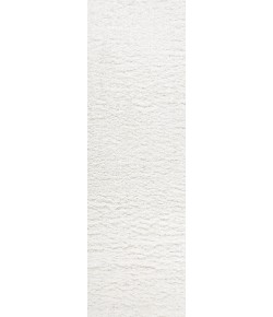 Jonathany Alaska Shag ALA102B Ivory Area Rug 2 ft. 3 in. X 8 ft. Runner