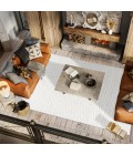 ALASKA SHAG Area Rug Aydin Solid Plush Shag Ivory 3 ft. x 5 ft. Area Rug