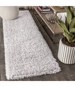 Jonathany Alaska Shag ALA102C Gray/Ivory Area Rug 2 ft. 3 in. X 8 ft. Runner