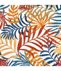 Jonathany Amalfi Coast AMC100B Cream/Orange Area Rug 6 ft. X 6 ft. Square