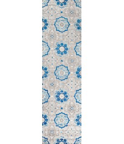 Jonathany Amalfi Coast AMC101A Blue/Gray Area Rug 2 ft. 3 in. X 10 ft. Runner