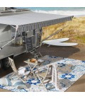 AMALFI COAST Area Rug Mediterranean Medallion Blue/Gray 5' Square Indoor/Outdoor Area Rug